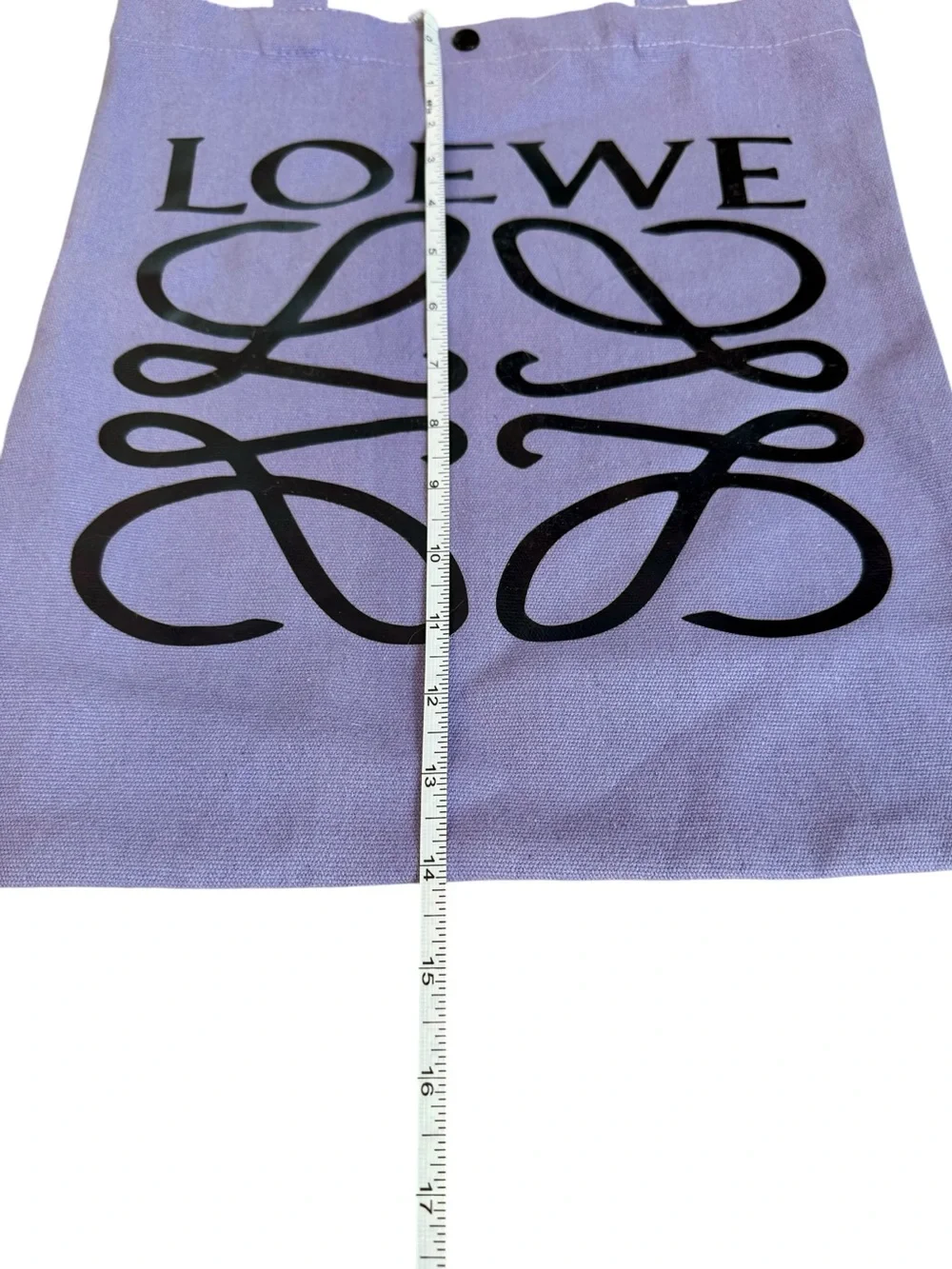 Lavender Canvas Tote with Black Logo - Fashion Accessory